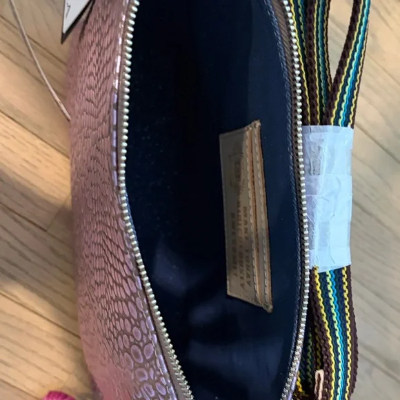 Consuela Metallic Rose Pebble-Embossed Crossbody - Picture 2 of 3